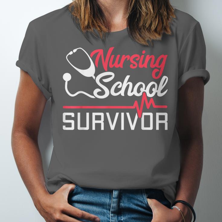 Graduation Shirt For Nurses Nursing School Survivor Tee Unisex Jersey T-Shirt