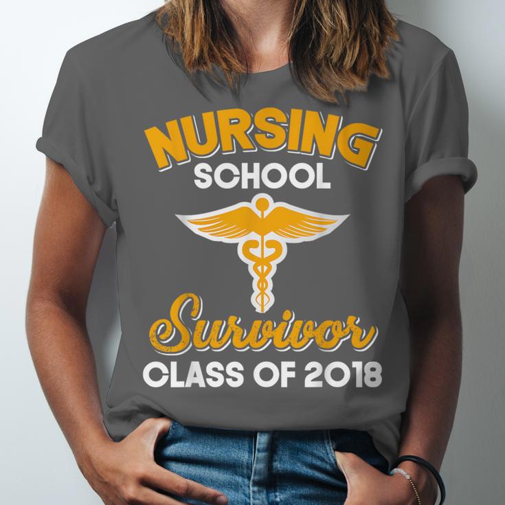 Graduation Shirt Nursing School Survivor Class Of 2018 Tee Unisex Jersey T-Shirt