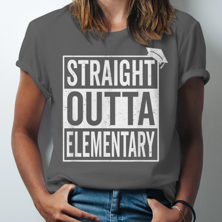 Graduation Shirt Straight Outta Elementary Unisex Jersey T-Shirt
