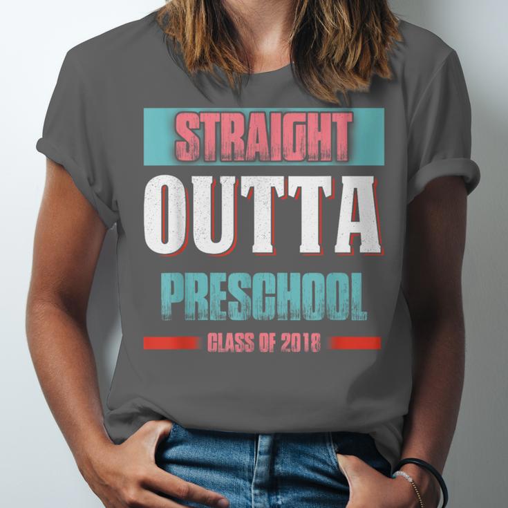 Graduation Shirt Straight Outta Preschool Class Of 2018 Tee Unisex Jersey T-Shirt