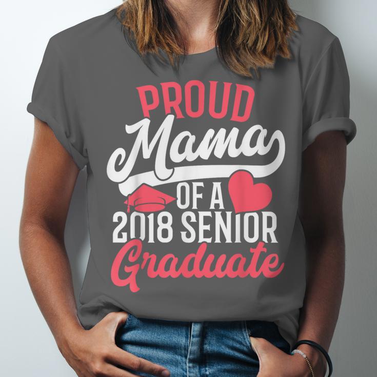 GraduationShirt For Mom Proud Mama Of 2018 Senior Tee Unisex Jersey T-Shirt