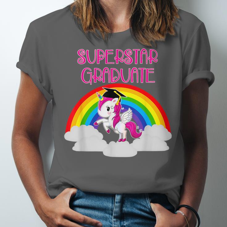 Graduation Unicorn Superstar Magical Colorful Rainbow Tshirt Unisex Jersey T-Shirt