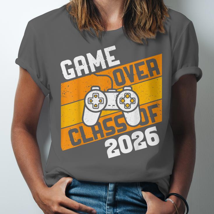 Graduation Video Gamer Game Over Class Of 2026 Senior Unisex Jersey T-Shirt