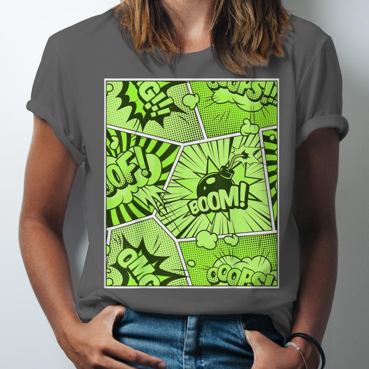 Green Comic Book Green Graphic Unisex Jersey T-Shirt