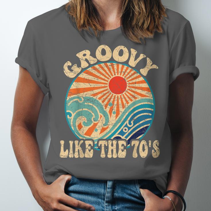 Groovy Like The 70s Aesthetic Nostalgia 1970's Retro Unisex Jersey T-Shirt