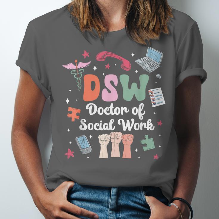 Groovy DSW Doctor Of Social Work Graduation DSW Graduate Unisex Jersey T-Shirt