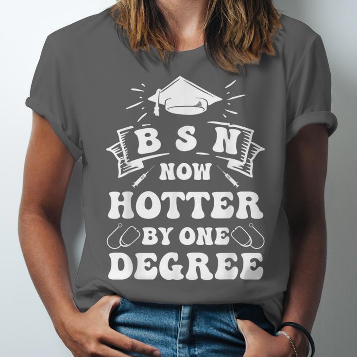 Groovy Nurse BSN Now Hotter By One Degree Graduation BSN RN Unisex Jersey T-Shirt