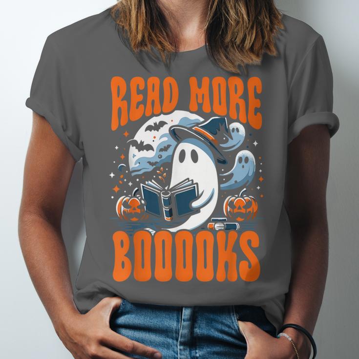Halloween Book Lover Ghost Boo Pun Read More Boooks Unisex Jersey T-Shirt Halloween Book Lover Ghost Boo Pun Read More Boooks Unisex Jersey T-Shirt
