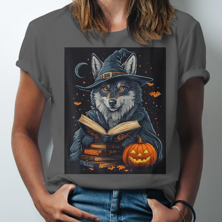 Halloween Girls Boys Cute Wolf Book Pumpkin Kids Halloween Unisex Jersey T-Shirt Halloween Girls Boys Cute Wolf Book Pumpkin Kids Halloween Unisex Jersey T-Shirt