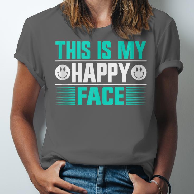 This Is My Happy Face Introvert Unisex Jersey T-Shirt This Is My Happy Face Introvert Unisex Jersey T-Shirt
