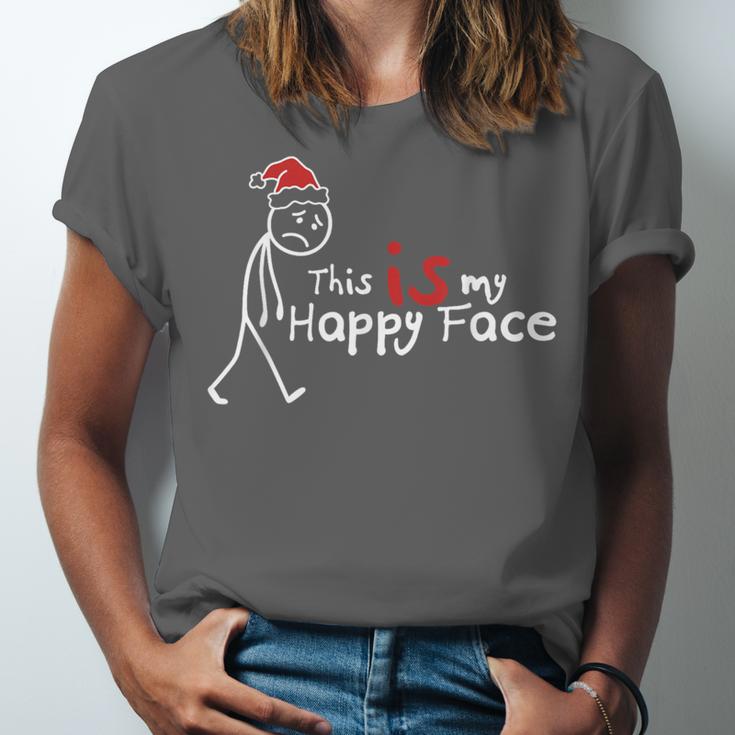 This Is My Happy Face List Christmas Introvert Unisex Jersey T-Shirt This Is My Happy Face List Christmas Introvert Unisex Jersey T-Shirt