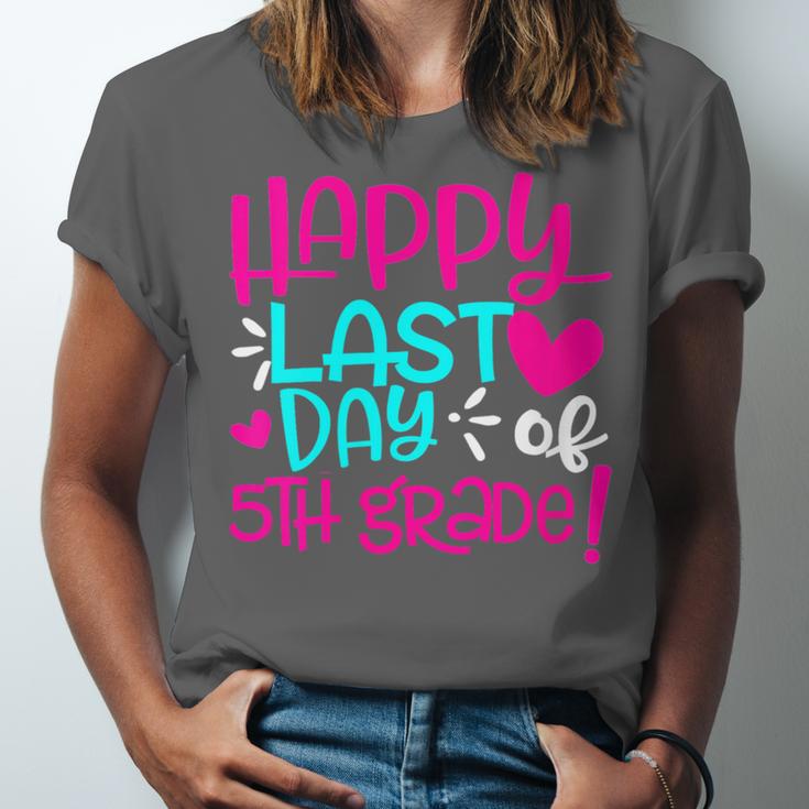 Happy Last Day Of Fifth 5th Grade Teacher Student Graduation Unisex Jersey T-Shirt