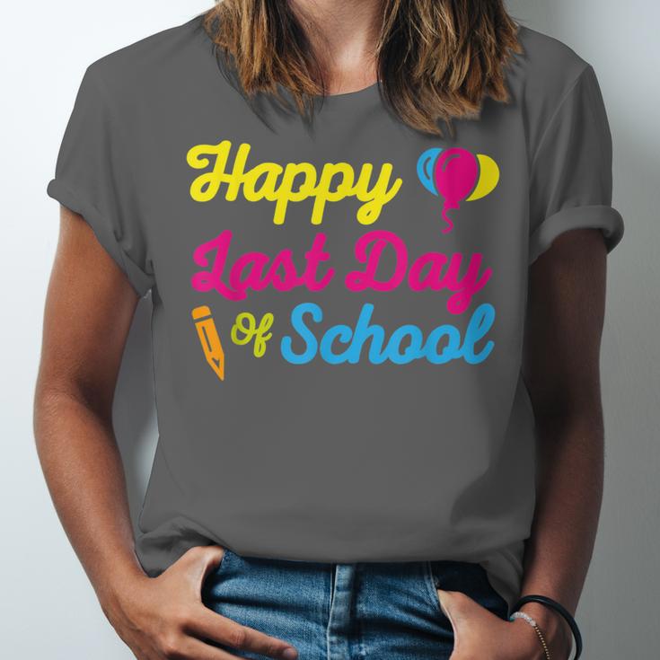 Happy Last Day Of School Graduation Teacher Students T-Shirt Unisex Jersey T-Shirt