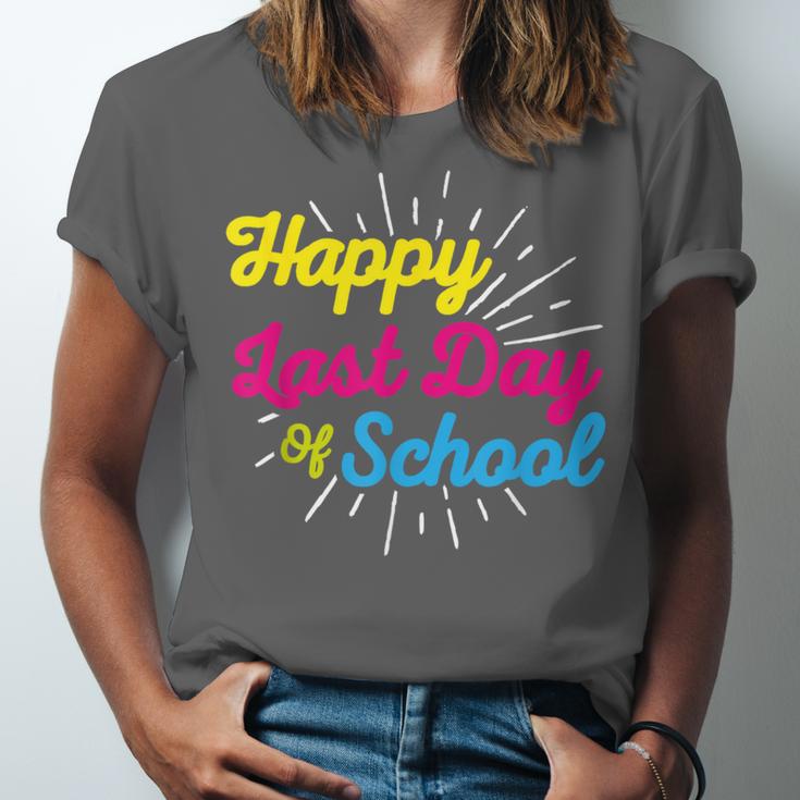 Happy Last Day Of School Graduation Teacher Students Unisex Jersey T-Shirt