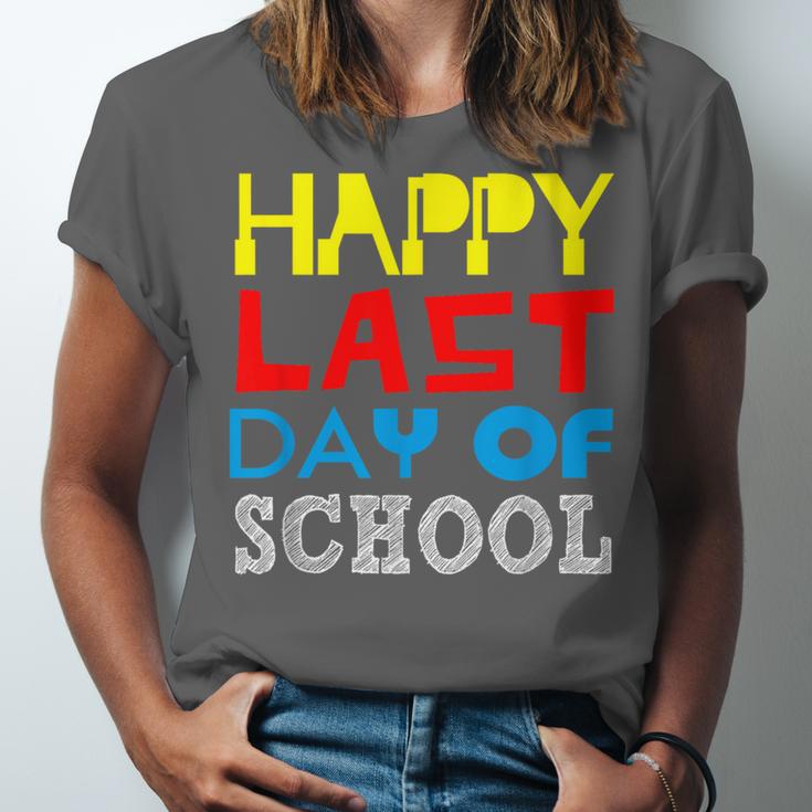 Happy Last Day Of School Graduation Teachers Student Unisex Jersey T-Shirt