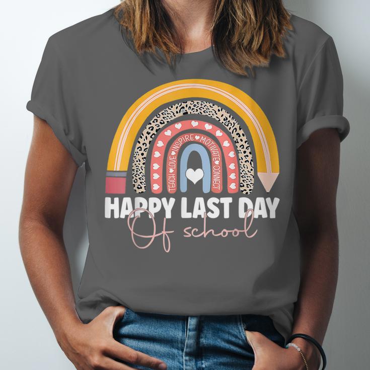 HAPPY LAST OF DAY SCHOOL Rainbow Teacher Student Graduation Unisex Jersey T-Shirt