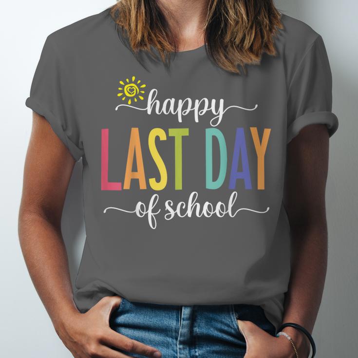 Happy Last Day Of School Women Teachers School Graduation Unisex Jersey T-Shirt