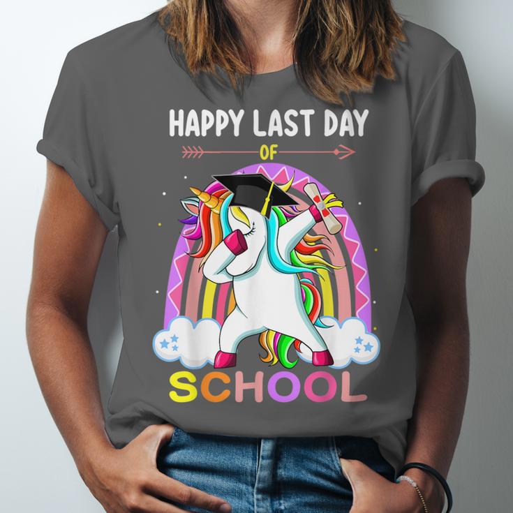 Happy Last Days Of School Graduation Class 2022 Unicorn Girl Unisex Jersey T-Shirt