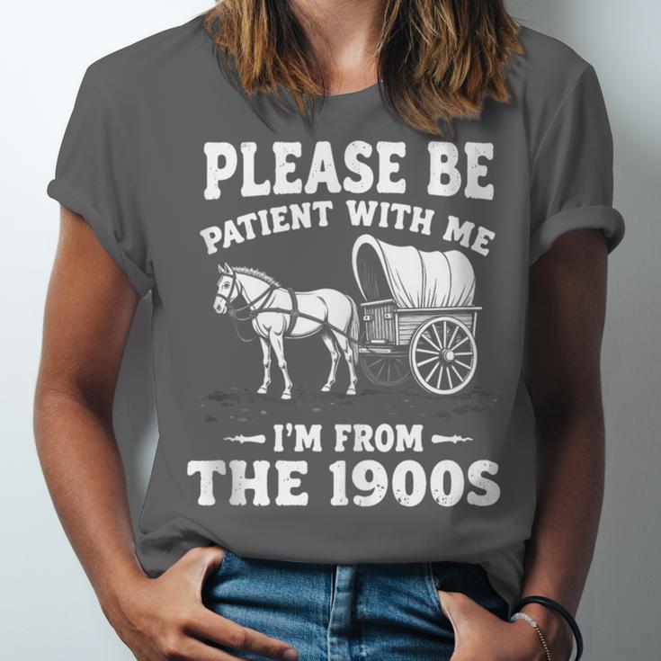 Heartwarming Wagon Please Be Patient I'm From The 1900s Unisex Jersey T-Shirt