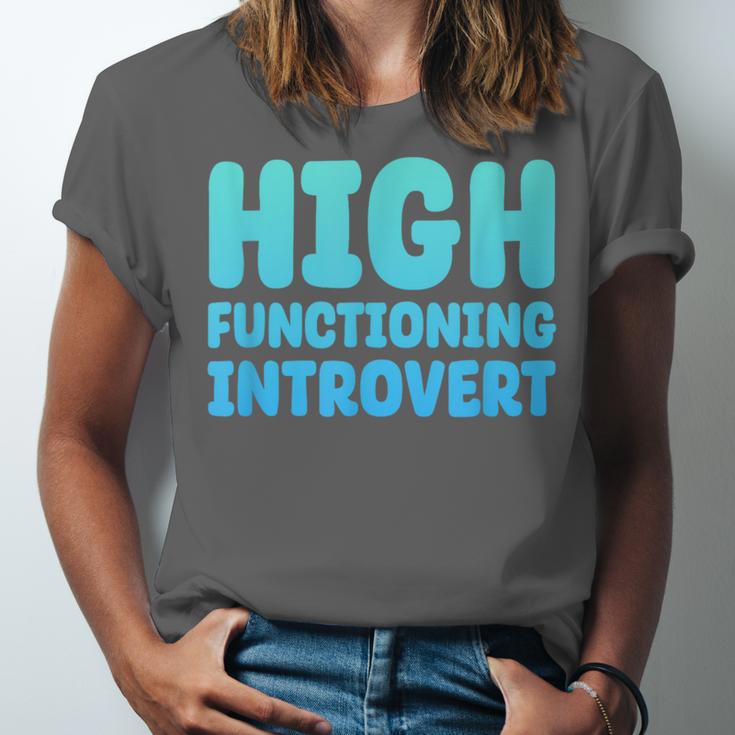 High Functioning Introvert Sarcasm Sarcastic Unisex Jersey T-Shirt High Functioning Introvert Sarcasm Sarcastic Unisex Jersey T-Shirt