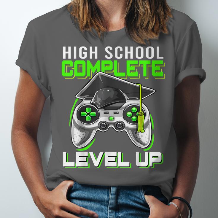 High School Level Complete Class Of 2024 Graduation Unisex Jersey T-Shirt