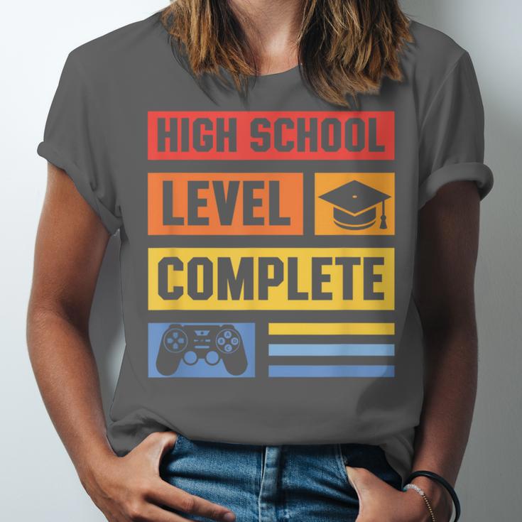 High School Level Complete Class Of 2024 Senior Graduation Unisex Jersey T-Shirt