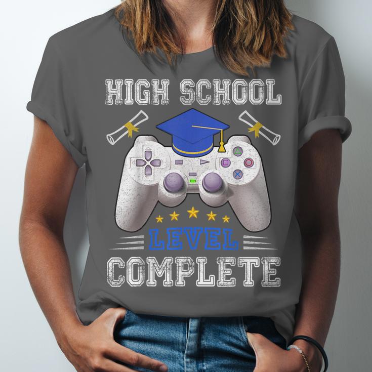 High School Level Complete Class Of 2025 Graduation Unisex Jersey T-Shirt