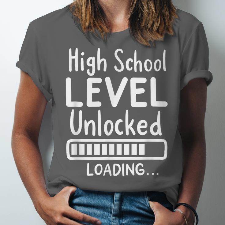 High School Level Unlocked Gamer Graduation Apparel Unisex Jersey T-Shirt