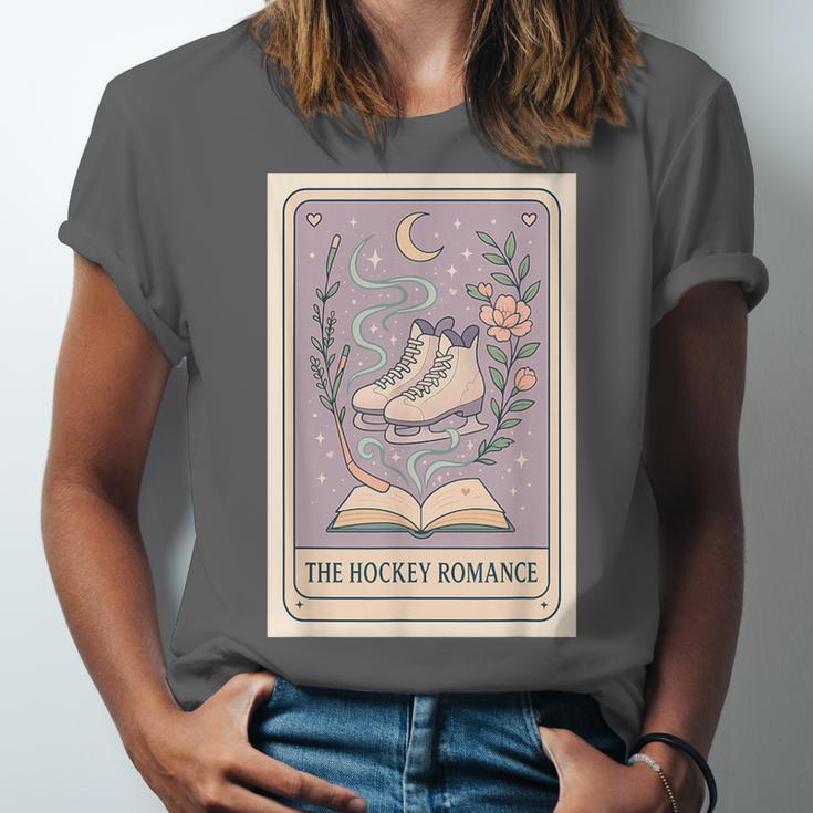 Hockey Romance Tarot Card Books Reader Cozy Reading Unisex Jersey T-Shirt