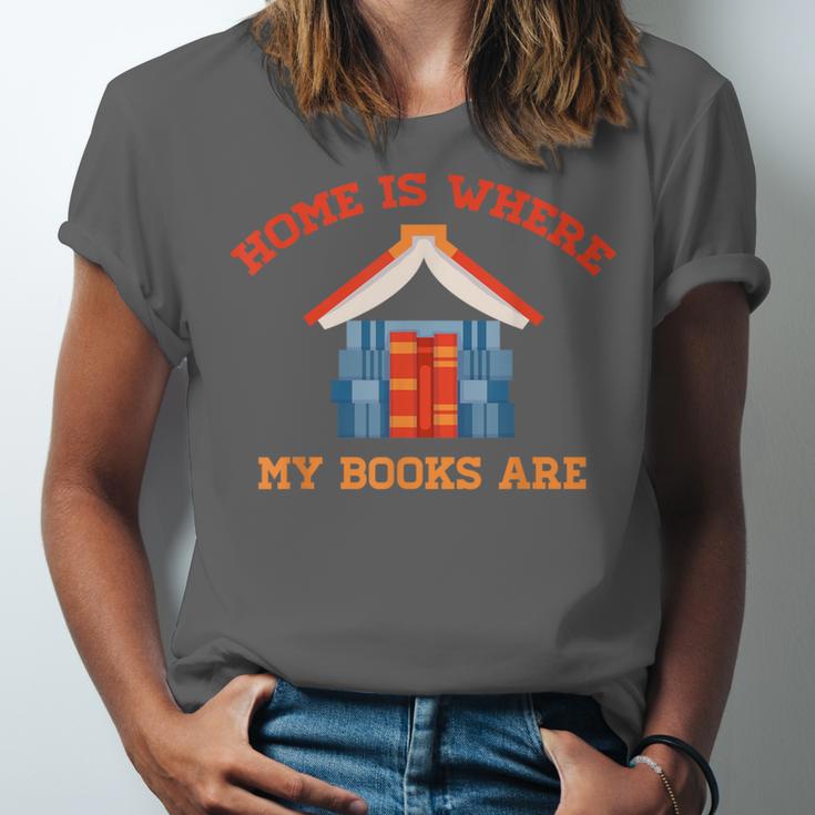 Home Is Where My Books Are Unisex Jersey T-Shirt