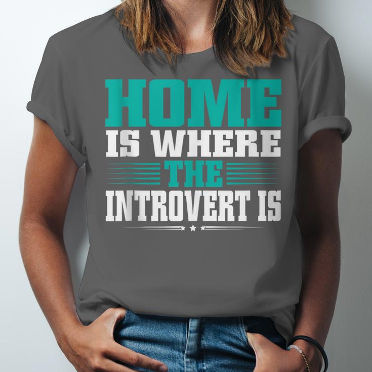 Home Is Where The Introvert Is Introvert Unisex Jersey T-Shirt