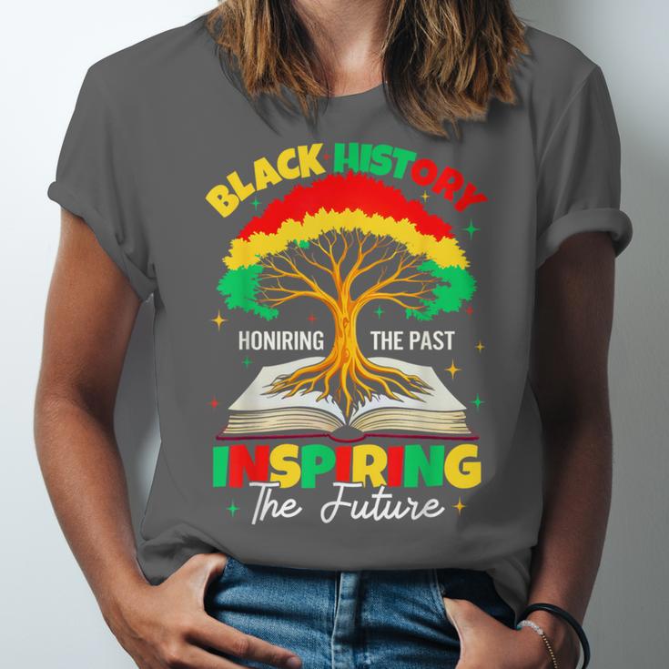 Honoring Past Inspiring Future History Month Book Tree Unisex Jersey T-Shirt