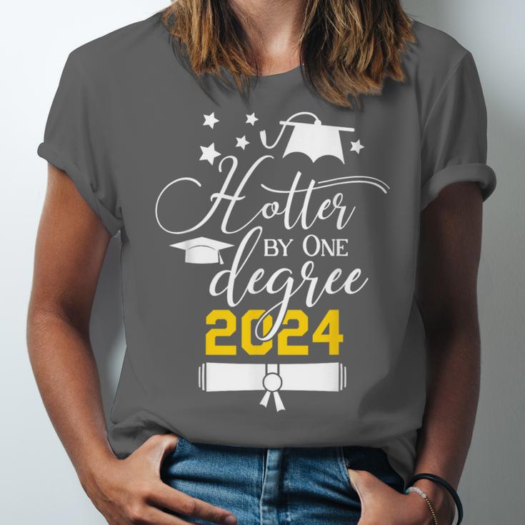 Hotter By One Degree Senior 2024 Class Of 2024 Graduation Unisex Jersey T-Shirt