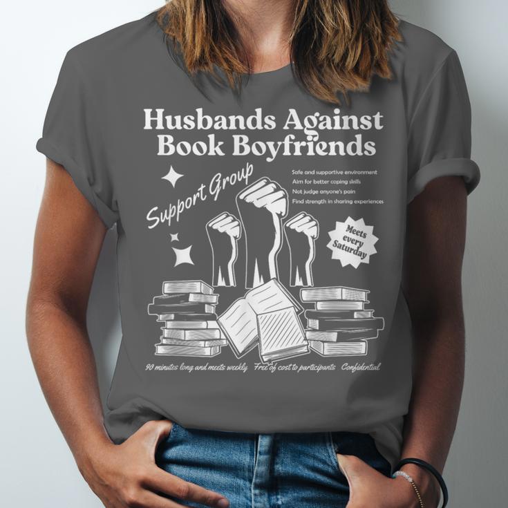 Husbands Against Book Boyfriends Book Boyfriends Club Unisex Jersey T-Shirt Husbands Against Book Boyfriends Book Boyfriends Club Unisex Jersey T-Shirt