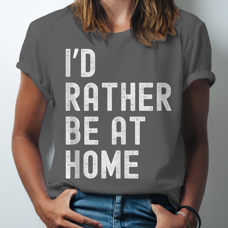 I'd Rather Be At Home Antisocial Introvert Tee Unisex Jersey T-Shirt