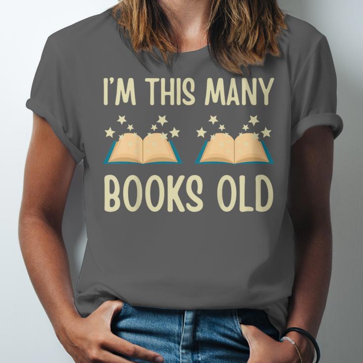 I'm This Many Books Old Read Book 2nd Birthday 2 Years Old Unisex Jersey T-Shirt I'm This Many Books Old Read Book 2nd Birthday 2 Years Old Unisex Jersey T-Shirt
