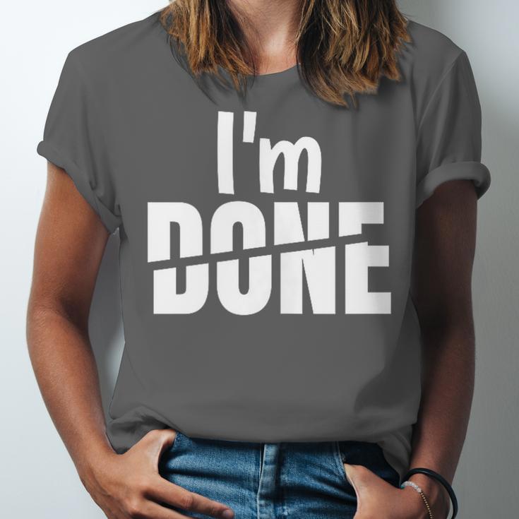 I'm Done Sarcastic Introvert Introversion Unisex Jersey T-Shirt I'm Done Sarcastic Introvert Introversion Unisex Jersey T-Shirt