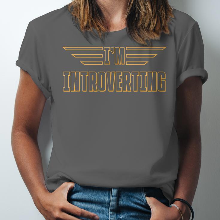 I'm Introverting I Introvert Unisex Jersey T-Shirt