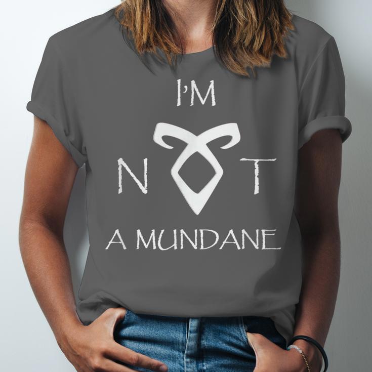 I'm Not a Mundane- Mortal Instruments Fantasy Book Lover Unisex Jersey T-Shirt I'm Not a Mundane- Mortal Instruments Fantasy Book Lover Unisex Jersey T-Shirt