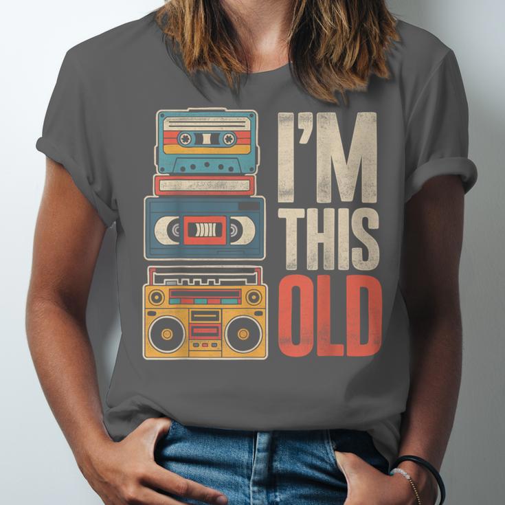 I'm This Old Vintage Cassette Tape Nostalgia Unisex Jersey T-Shirt
