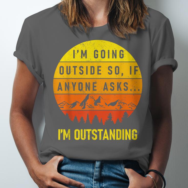 I'm Outstanding Retro Introvert Mountain Trip Lover Unisex Jersey T-Shirt