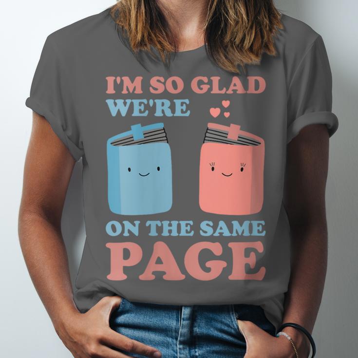 I'm So Glad We'Re On The Same Page Book Lover Writer Unisex Jersey T-Shirt I'm So Glad We'Re On The Same Page Book Lover Writer Unisex Jersey T-Shirt
