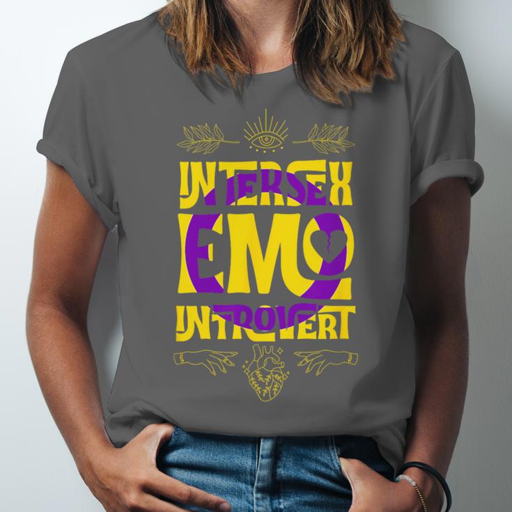 Intersex Emo Introvert Pride Trendy Mystic Teen Goth Style Unisex Jersey T-Shirt