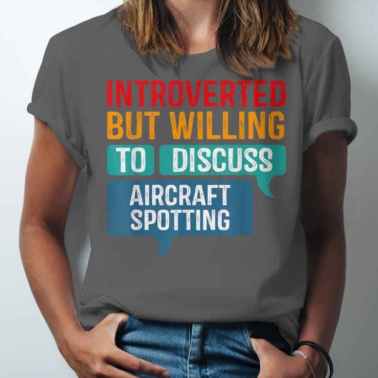Introvert Aircraft Spotting Lovers Men & Women Unisex Jersey T-Shirt