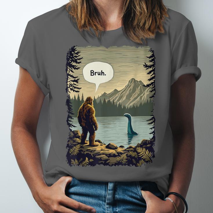 Introvert Bigfoot Sasquatch Loch Ness Monster Bruh Unisex Jersey T-Shirt Introvert Bigfoot Sasquatch Loch Ness Monster Bruh Unisex Jersey T-Shirt