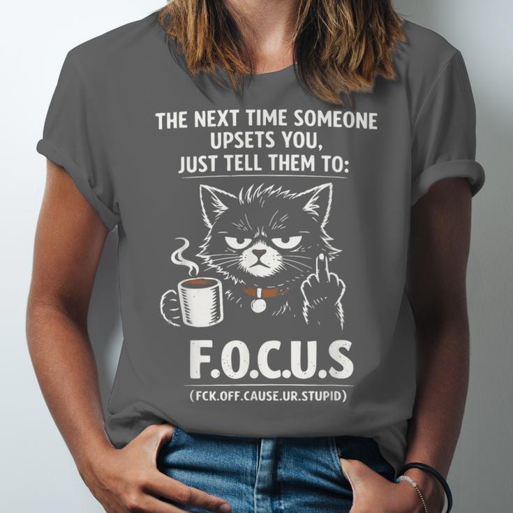 Introvert Cat Coffee Sarcastic Dark Humor Focus Meme Graphic Unisex Jersey T-Shirt Introvert Cat Coffee Sarcastic Dark Humor Focus Meme Graphic Unisex Jersey T-Shirt