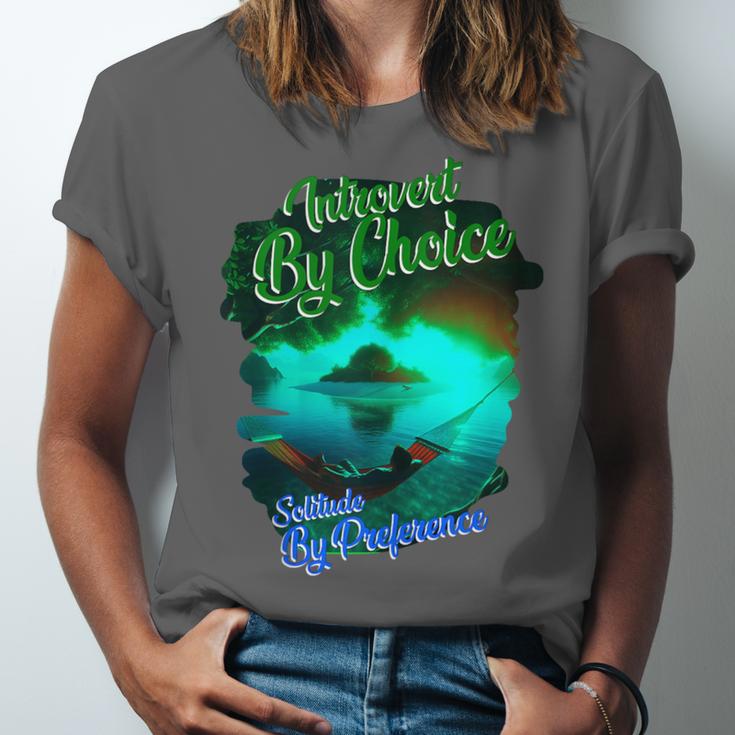 Introvert Choice Solitude By Preference Unisex Jersey T-Shirt Introvert Choice Solitude By Preference Unisex Jersey T-Shirt