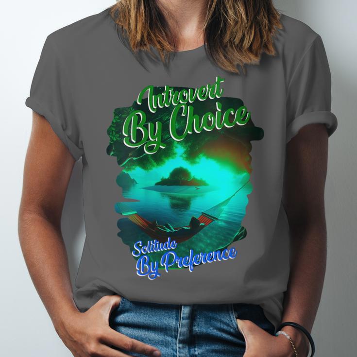 Introvert Choice Solitude By Preference Unisex Jersey T-Shirt Introvert Choice Solitude By Preference Unisex Jersey T-Shirt