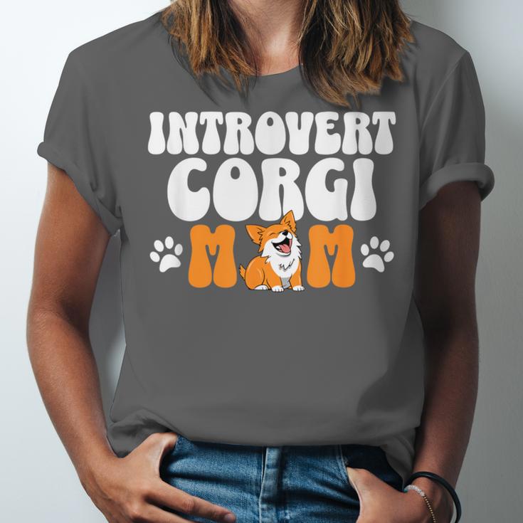Introvert Corgi Mom Dog Pet Morca Works Dog For Men Women Unisex Jersey T-Shirt