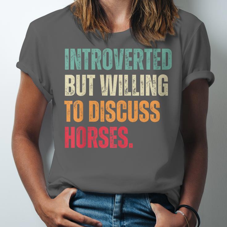 Introvert Cute Horse Lover Horse Riding Equestrian Unisex Jersey T-Shirt
